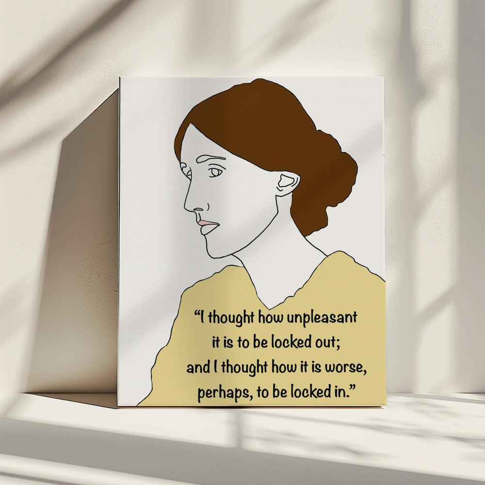 Virginia Woolf Art Yellow | Canvas