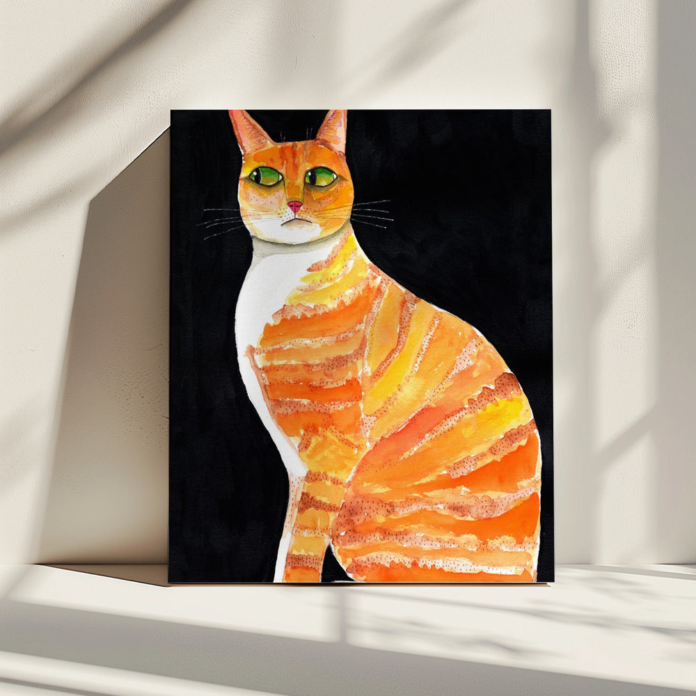 Orange Cat Side Eyes | Canvas