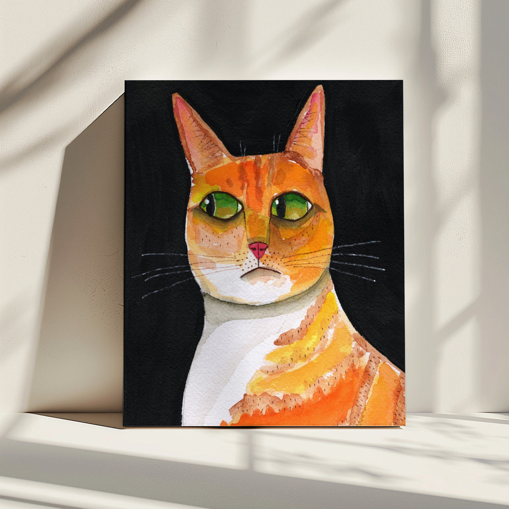 Side Eye Cat Closeup ginger cat | Canvas