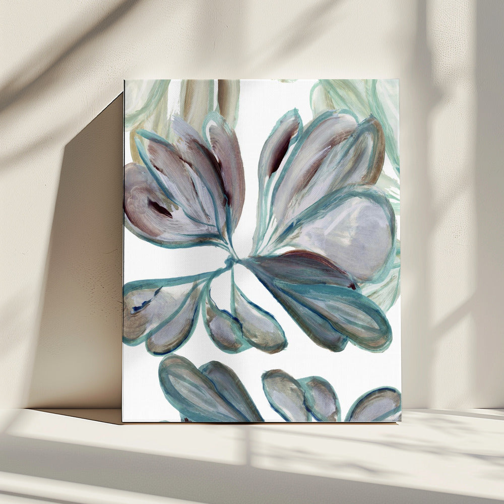 Aqua Floral 2 | Canvas