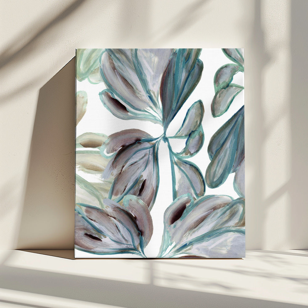Aqua Floral 3 | Canvas