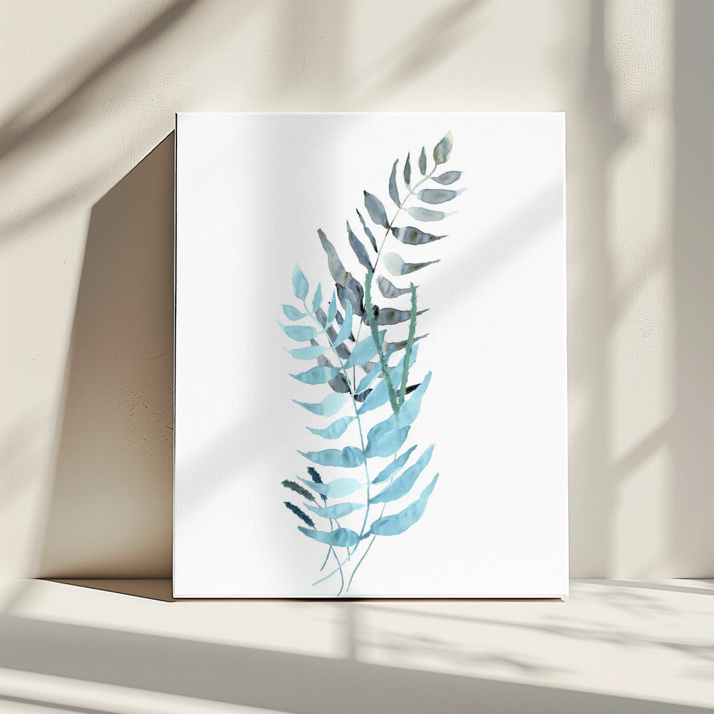 Blue Watercolour Flowers 1 | Canvas