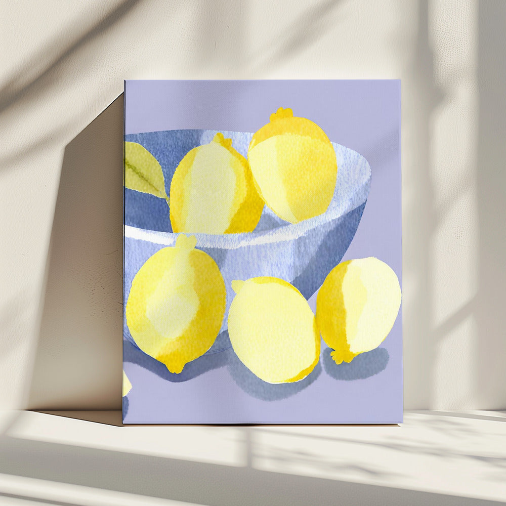 Zitronen in Schale | Canvas