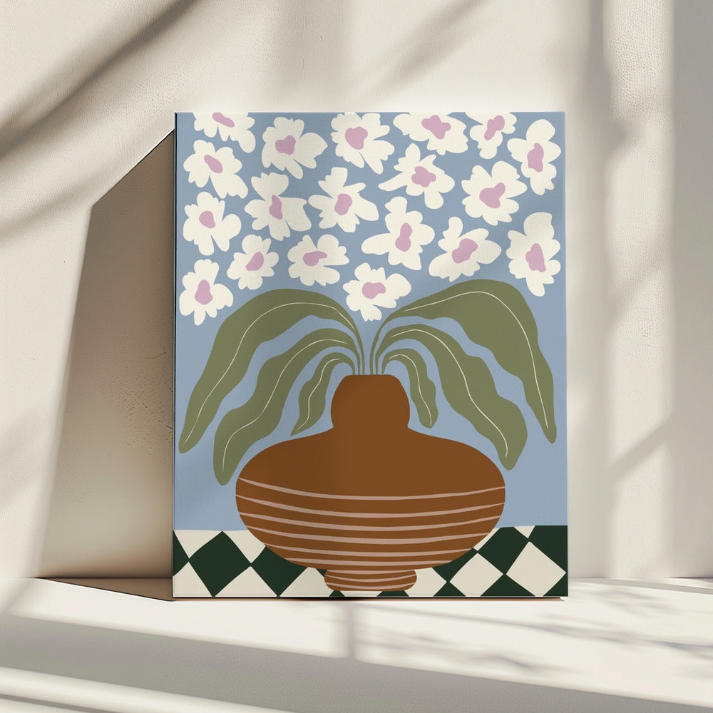 Retro Clay and Flower | Canvas