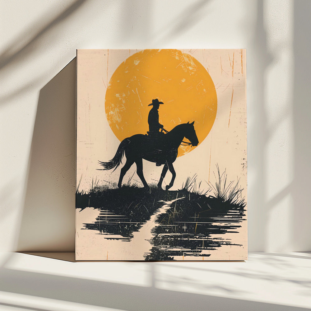 Cowboy In the Sunset | Canvas