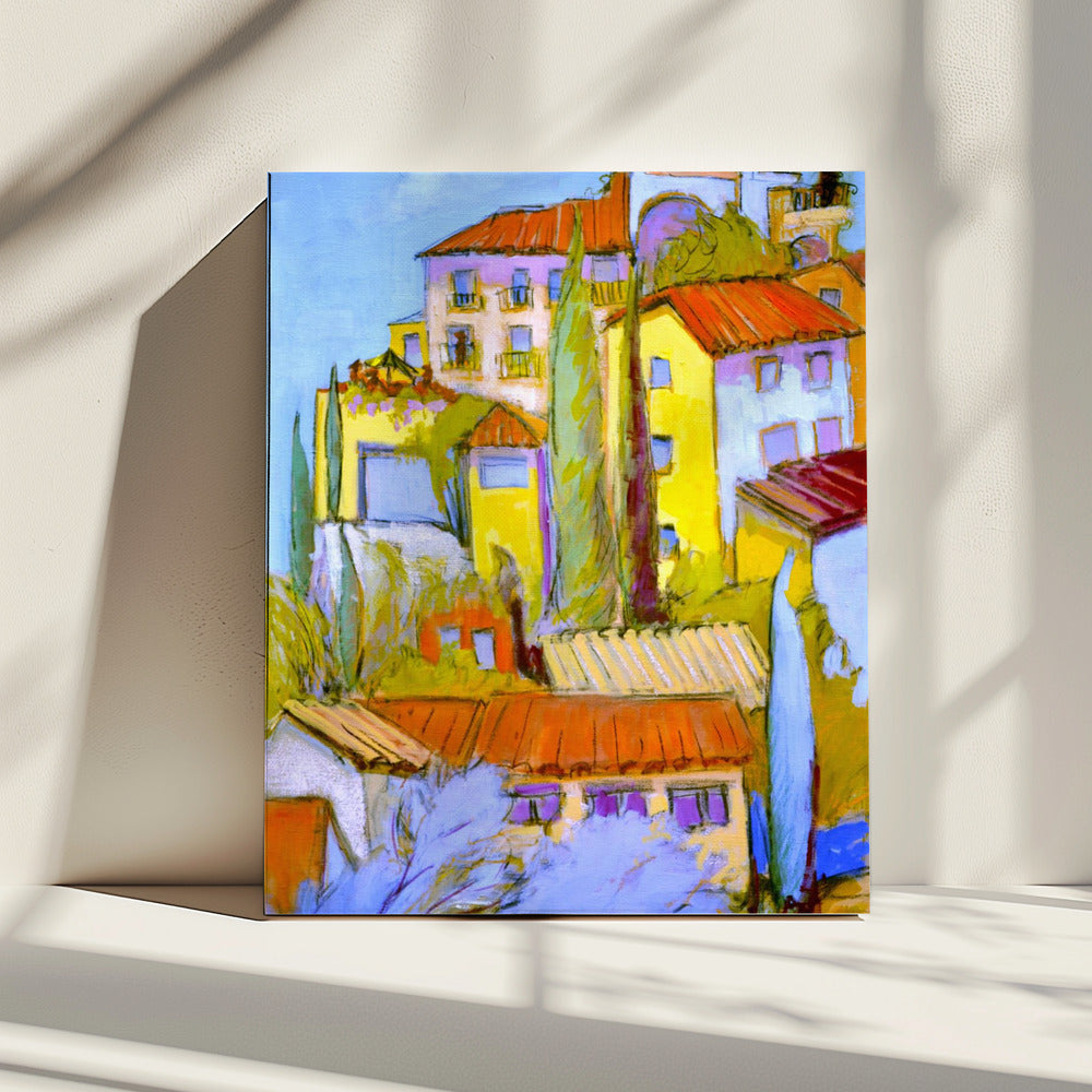 Hill Side Village | Canvas
