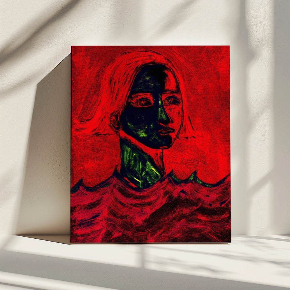The Swimmer Red | Canvas