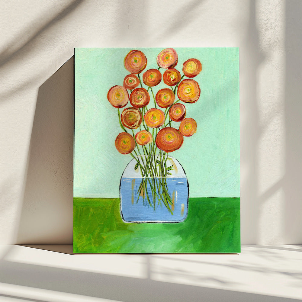 Poppies in Vase | Canvas