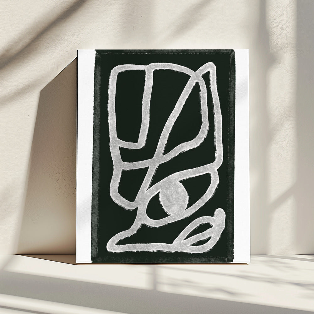 Black abstract lines | Canvas