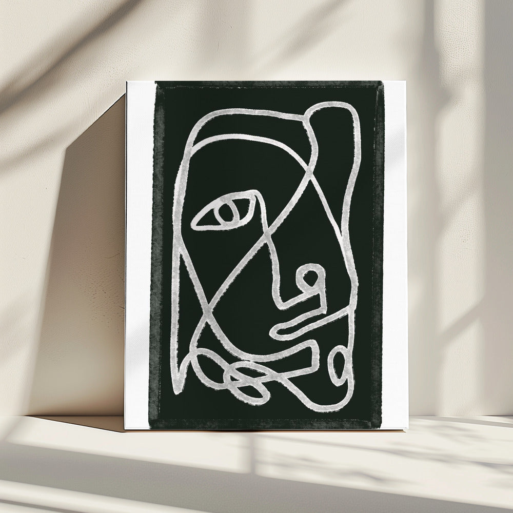 Abstract lined black | Canvas