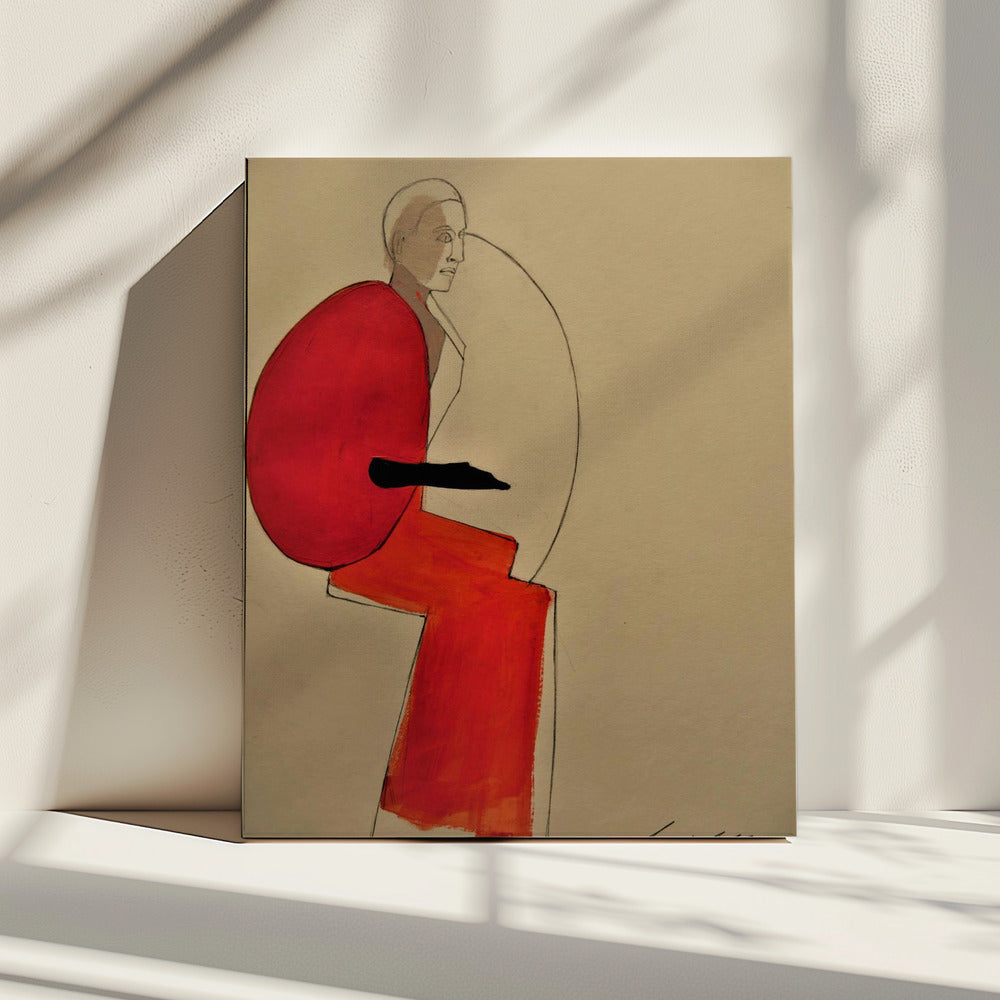 Woman In Red | Canvas