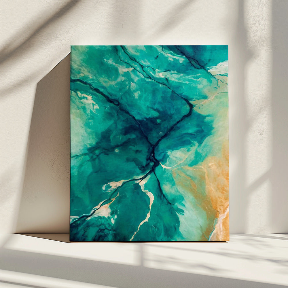 Aerial Landscapes And Flowing Water | Canvas