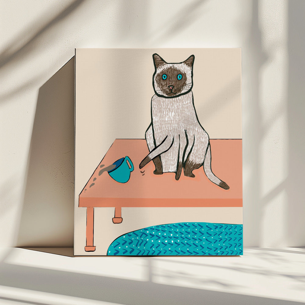 Naughty cat humour | Canvas