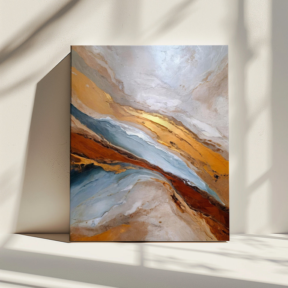 Golden Horizon Waves | Canvas