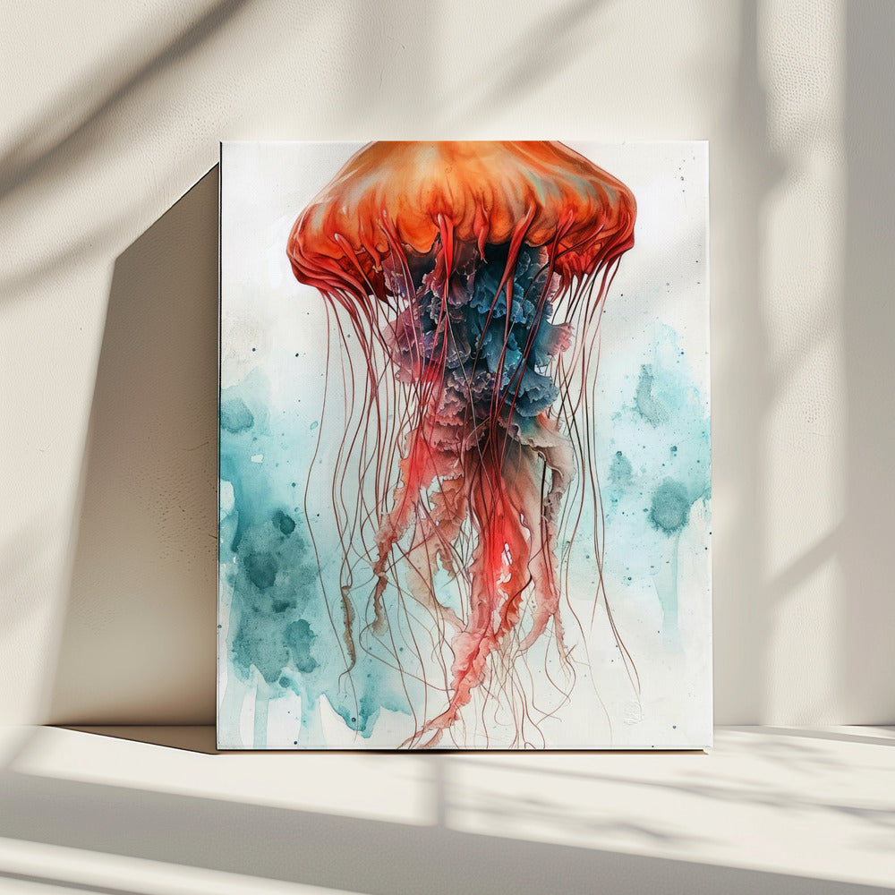 Animal Watercolor Art Medusa Sea Life | Canvas
