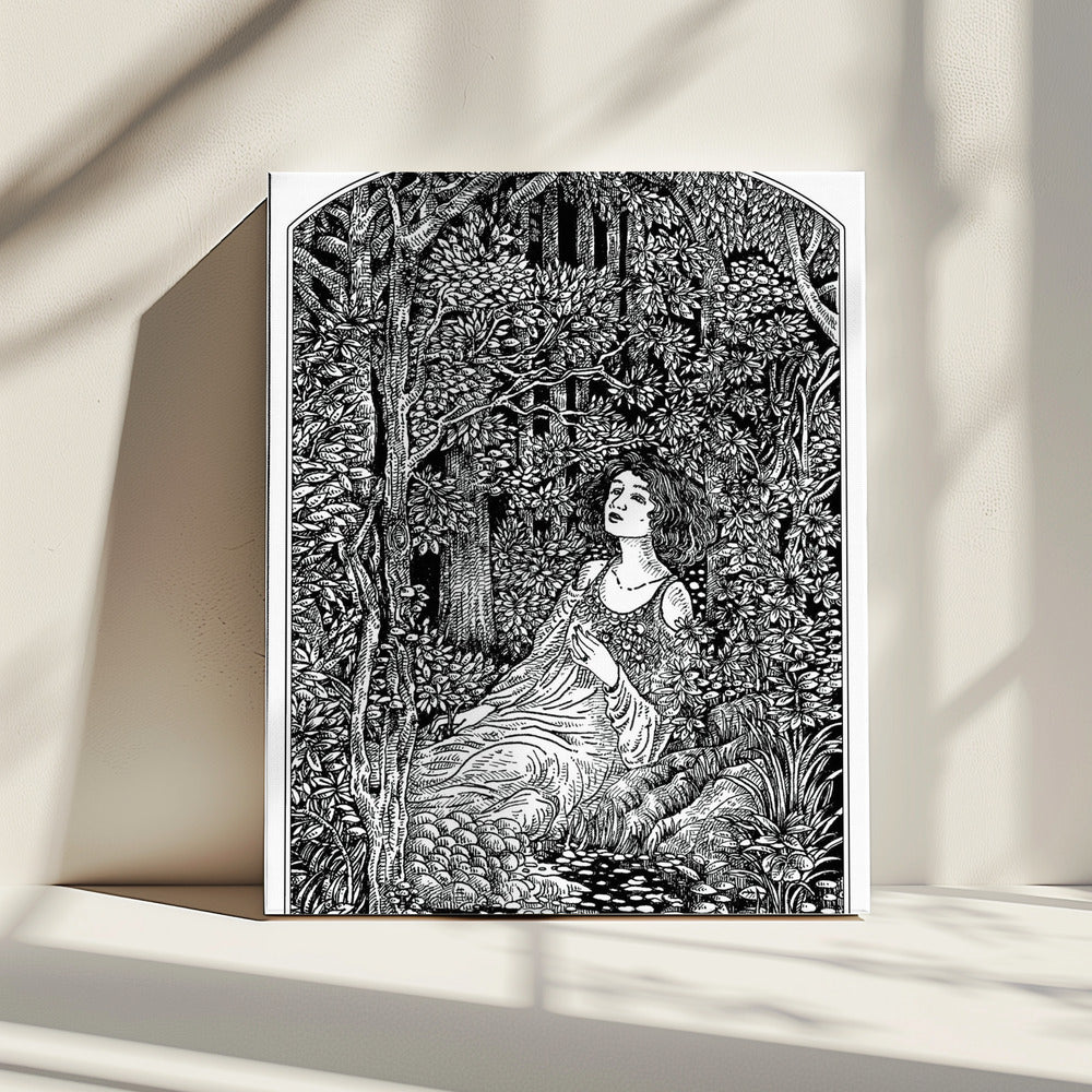 Woman in Forest | Canvas