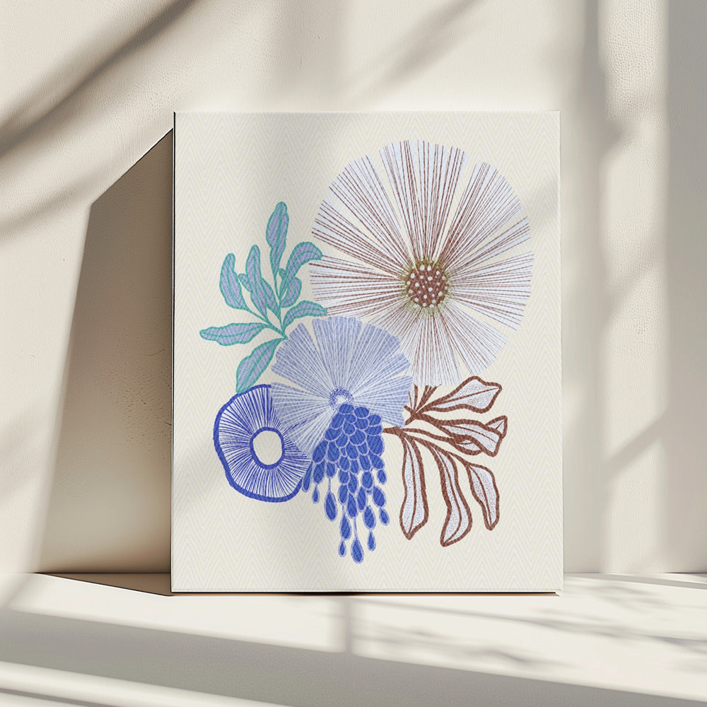 Coral floral | Canvas