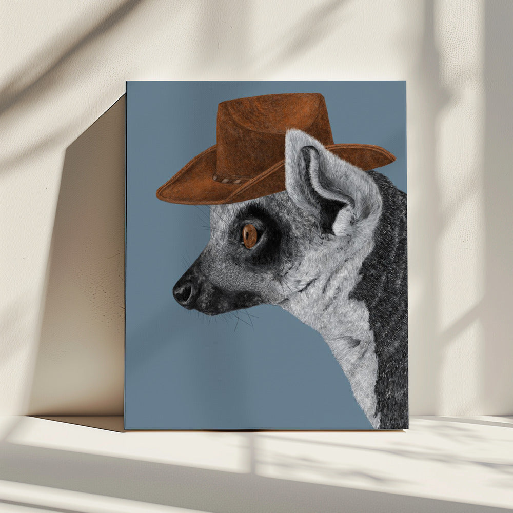 Felix The Cowboy Lemur | Canvas