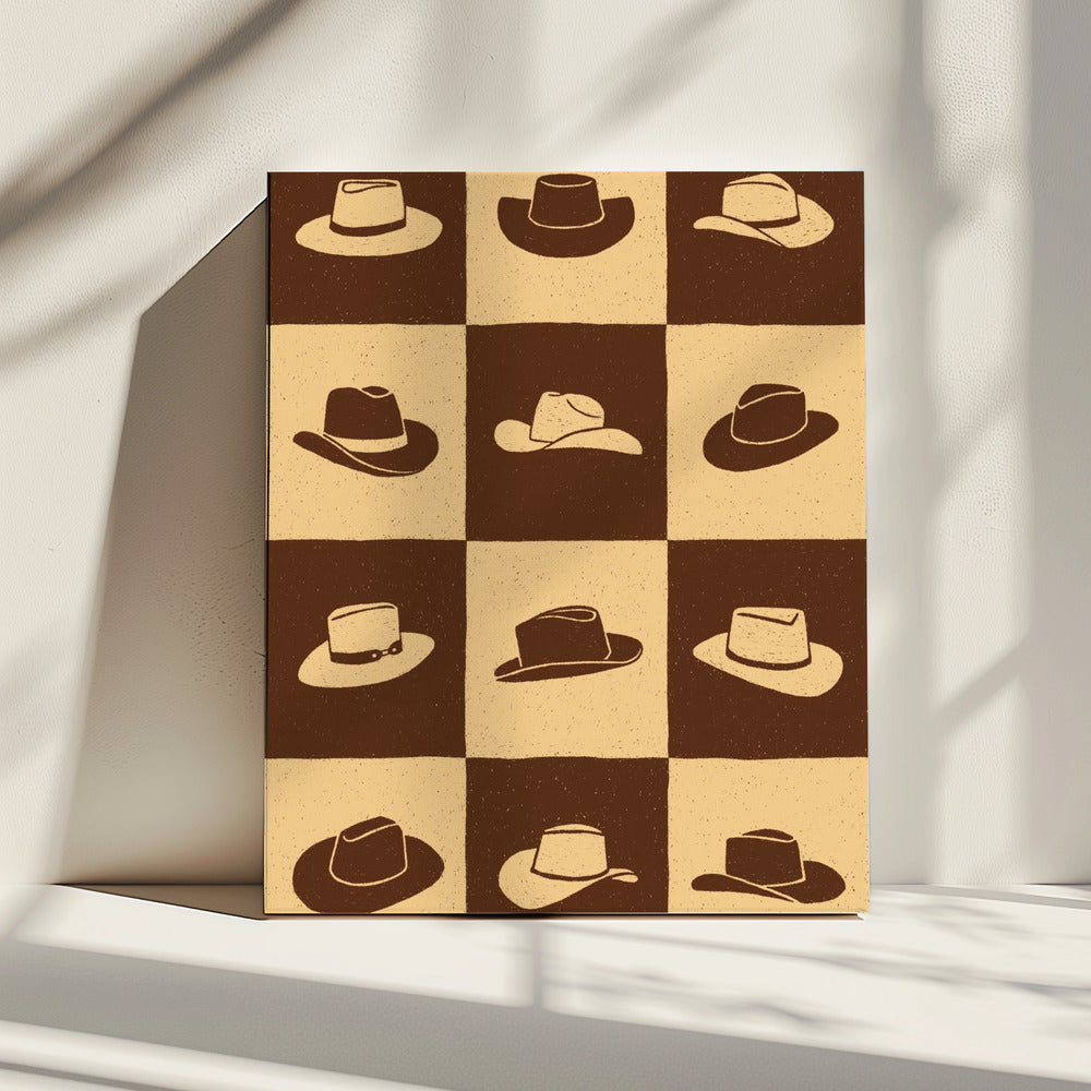 Cowboy Checkerboard | Canvas