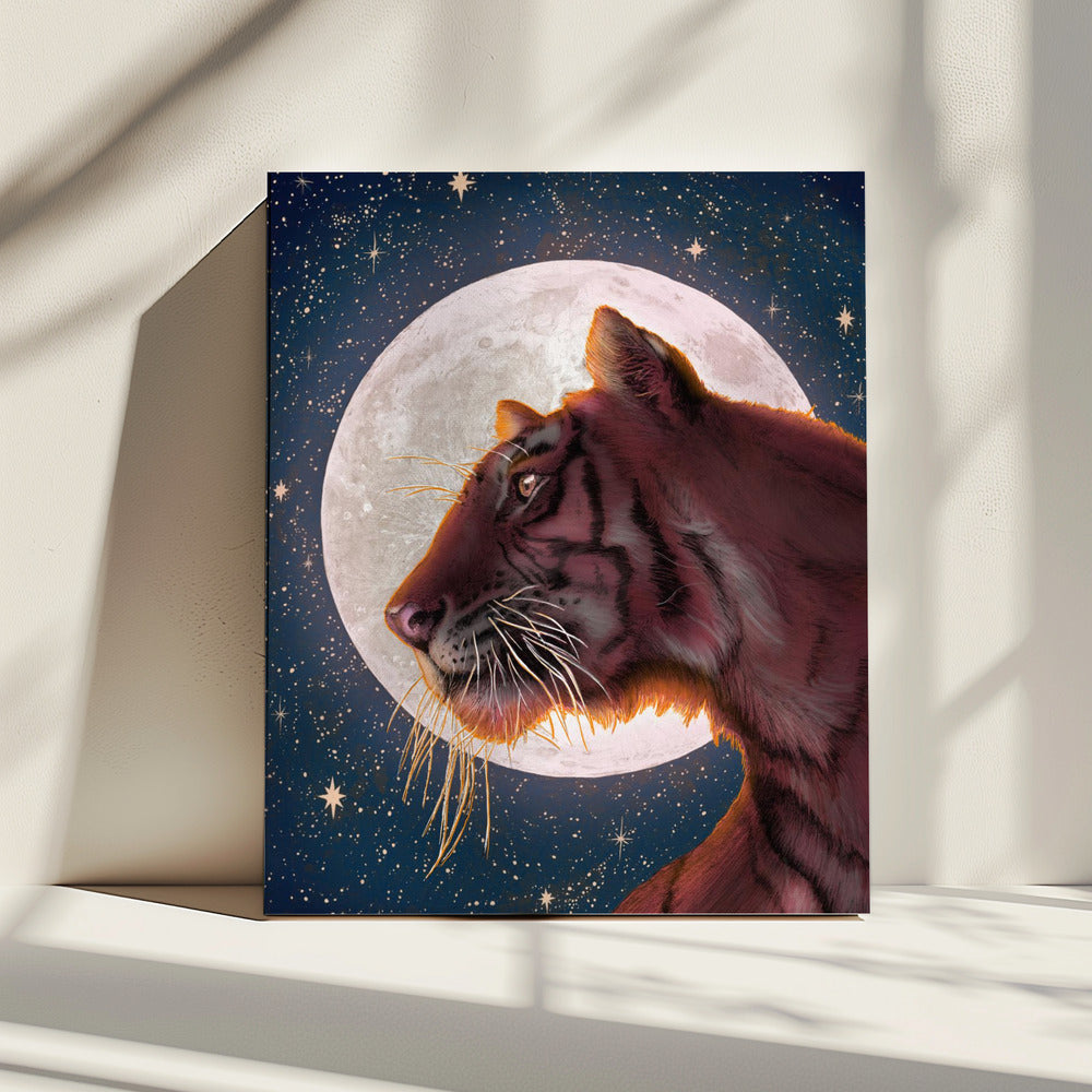 Moon and Tiger Colour Large | Canvas