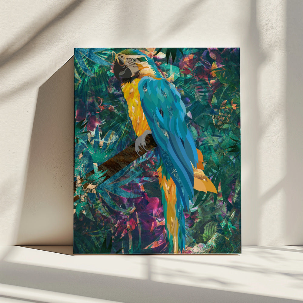 Tropical Floral Jungle - Macaw | Canvas