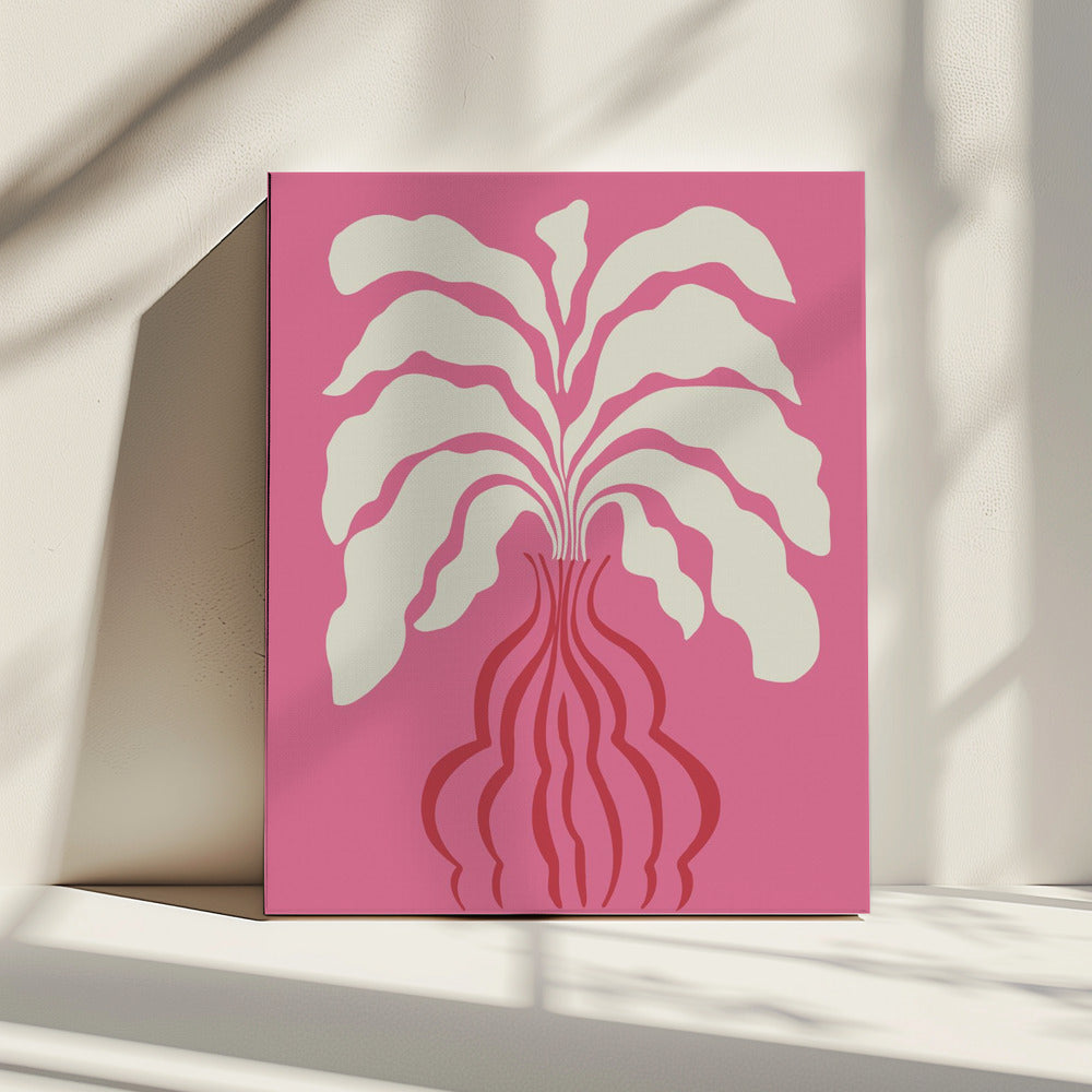 Minimal Leaf and Vase | Canvas