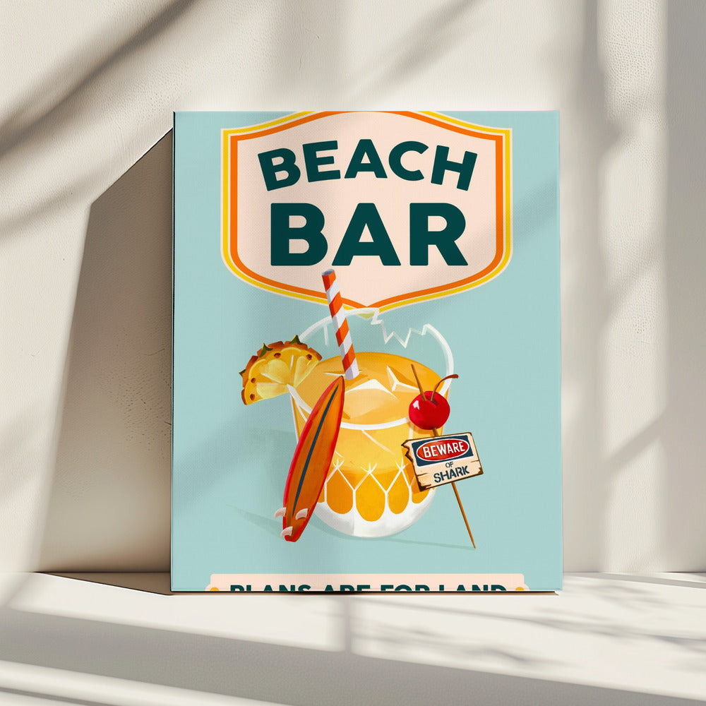 Beach Bar Summer Tropical Cocktail Bar Art | Canvas