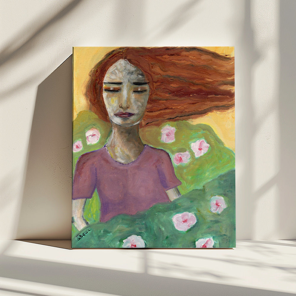 Brunette Free as a Breeze | Canvas