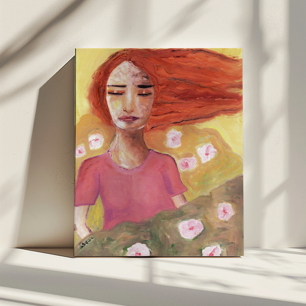 Red Head Free as the Breeze | Canvas