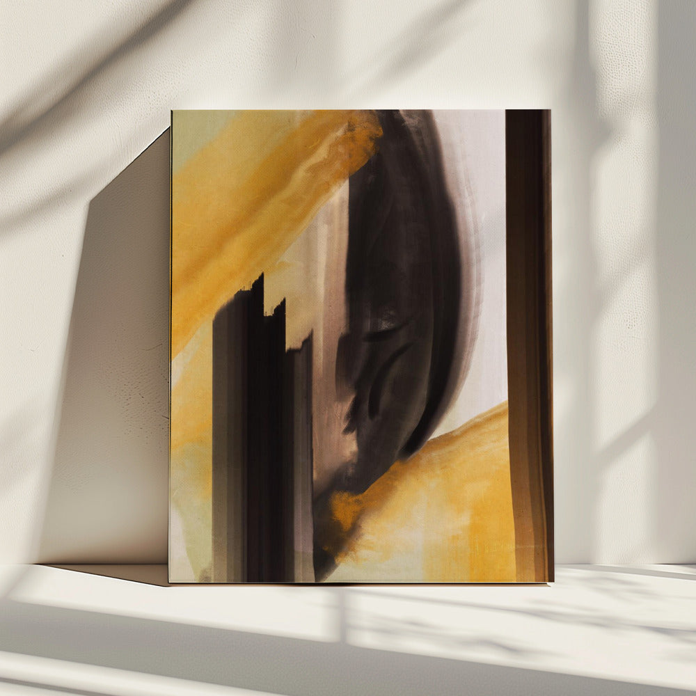 Dynamic Brushstrokes In Earthy Tones Of Black | Canvas