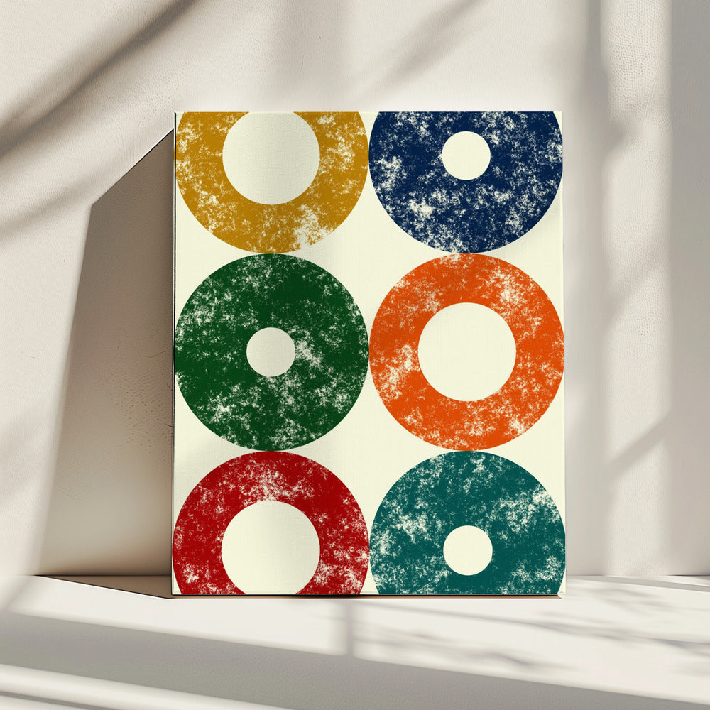 Colorful Circles Row | Canvas