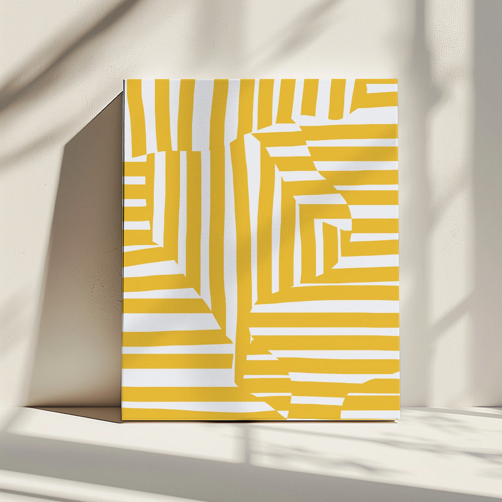 Yellow line and stripe | Canvas