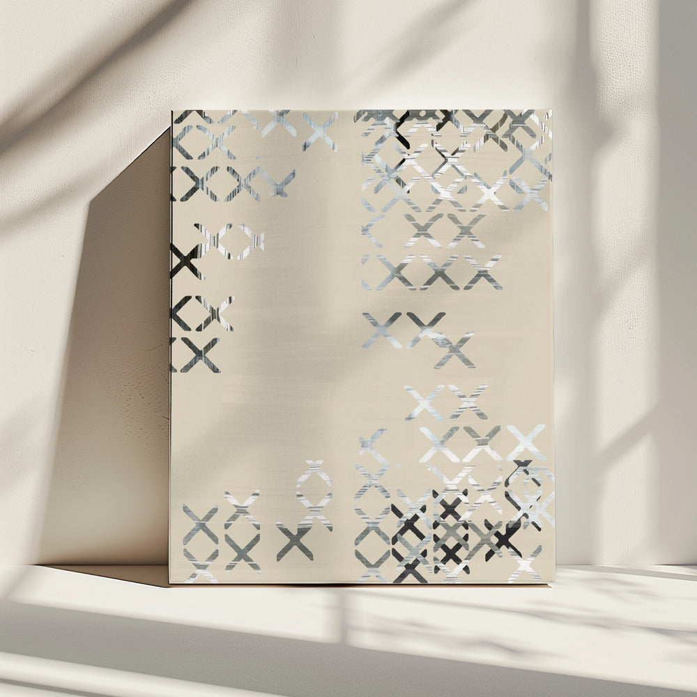 Minimal X Black and White Composition 1 | Canvas