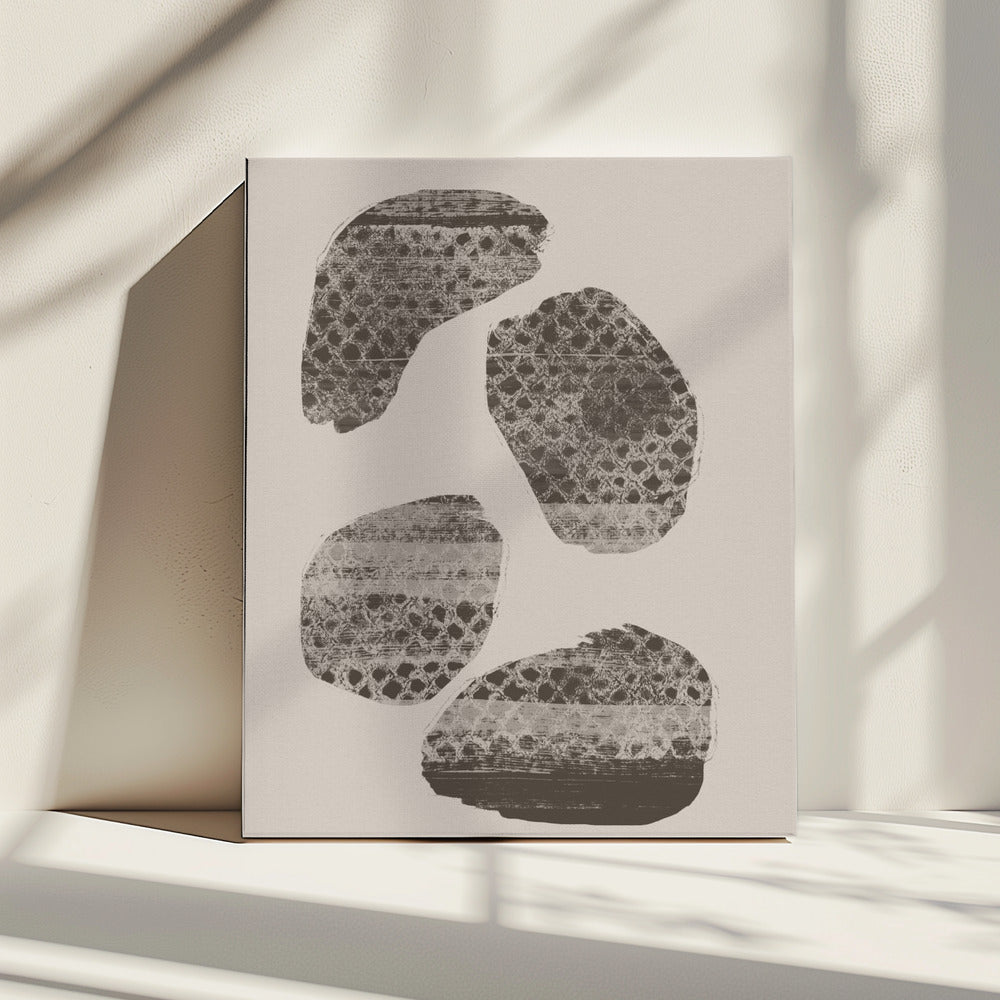 Stonescape – Abstract Organic Shapes in Taupe and Brown | Canvas