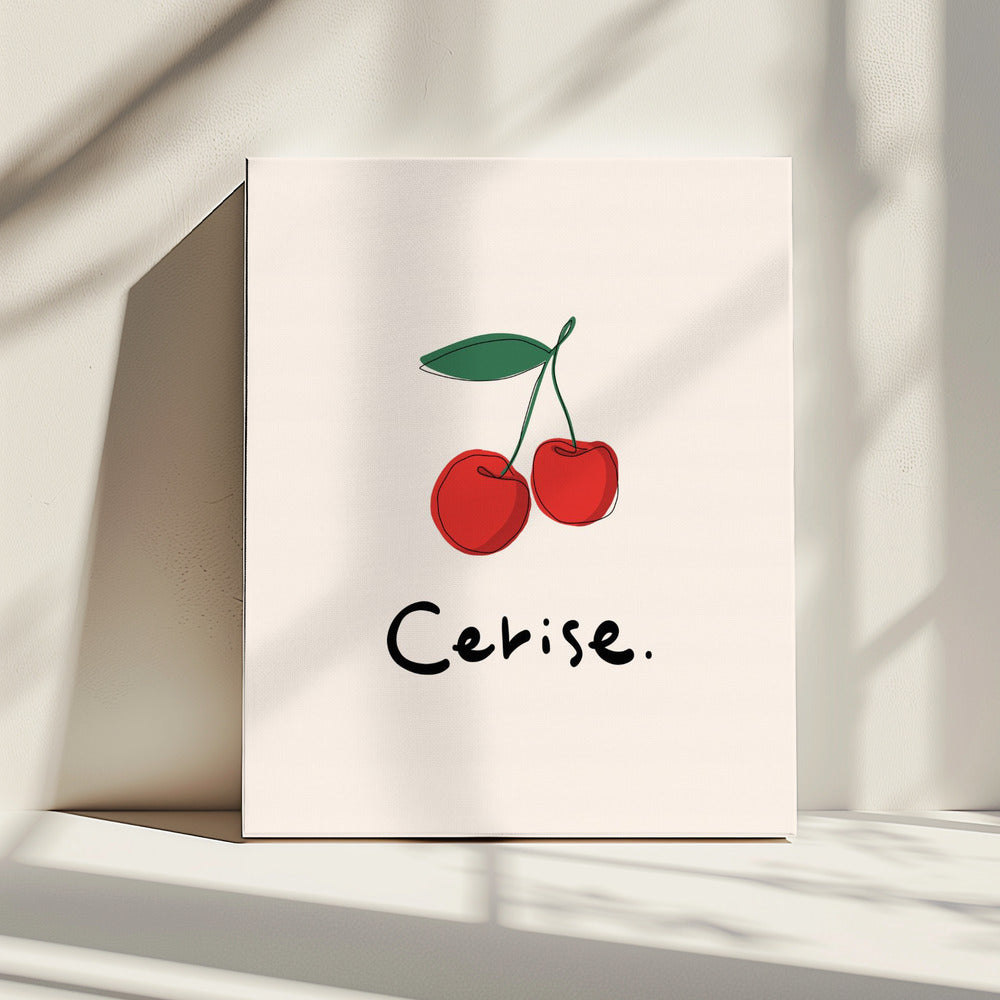 Modern French Fruits Collection &quot;Cherry / Cerise&quot; | Canvas