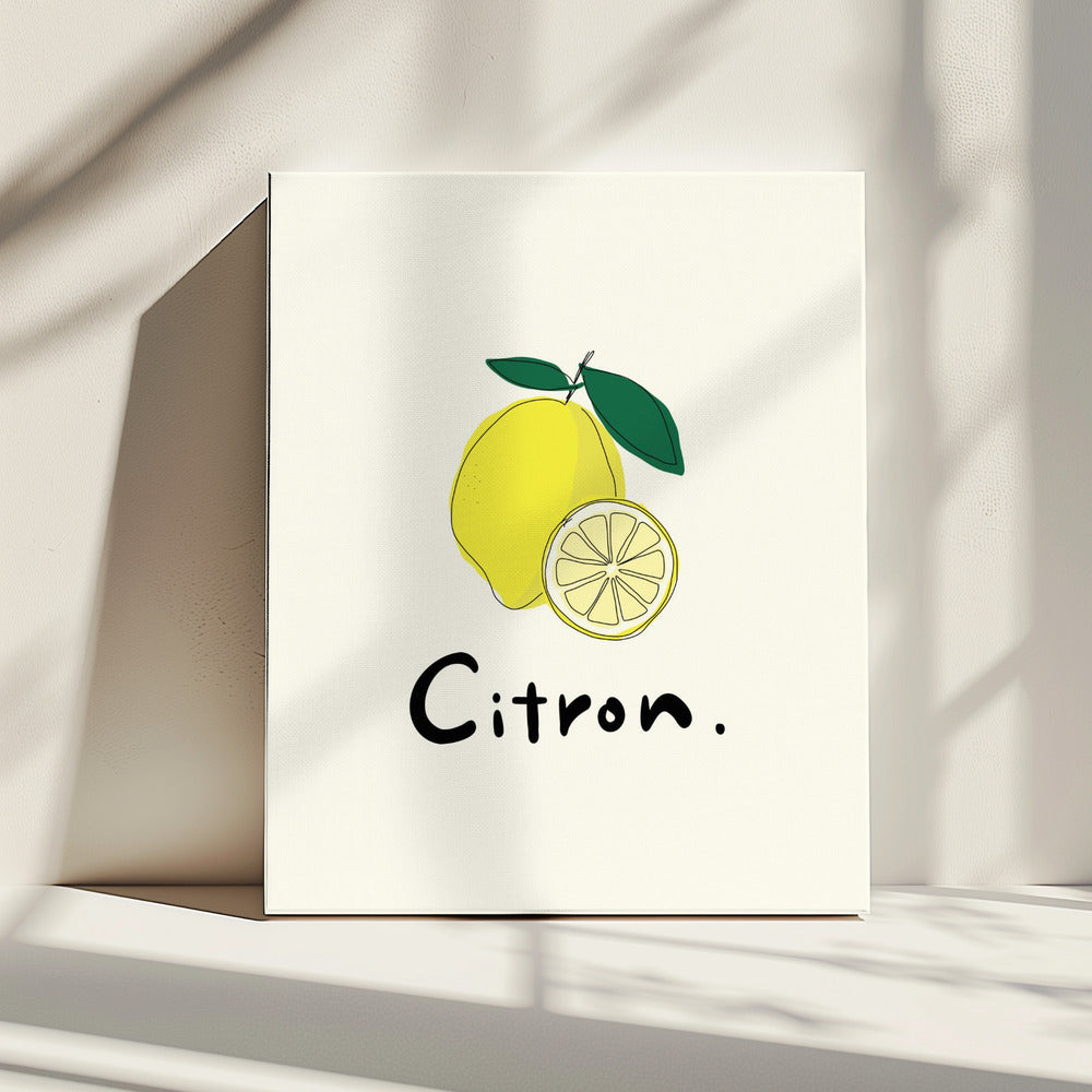 Modern French Fruits Collection &quot;Lemon / Citron&quot; | Canvas