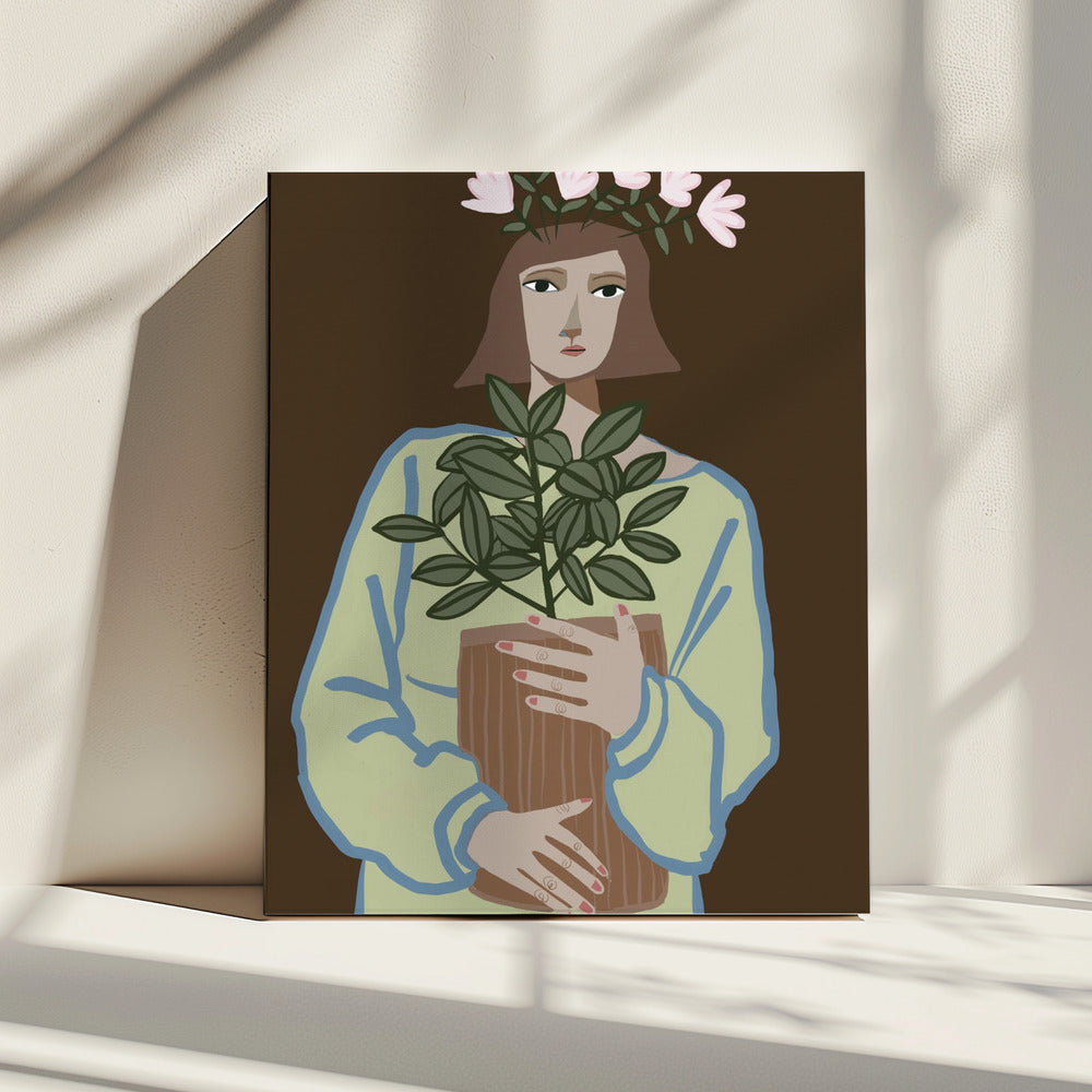 Plant mum brown | Canvas
