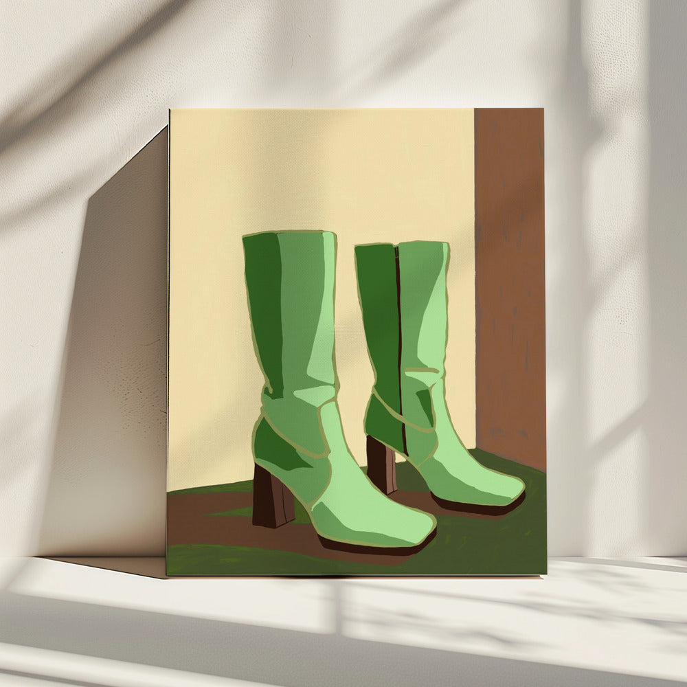 Green boots | Canvas