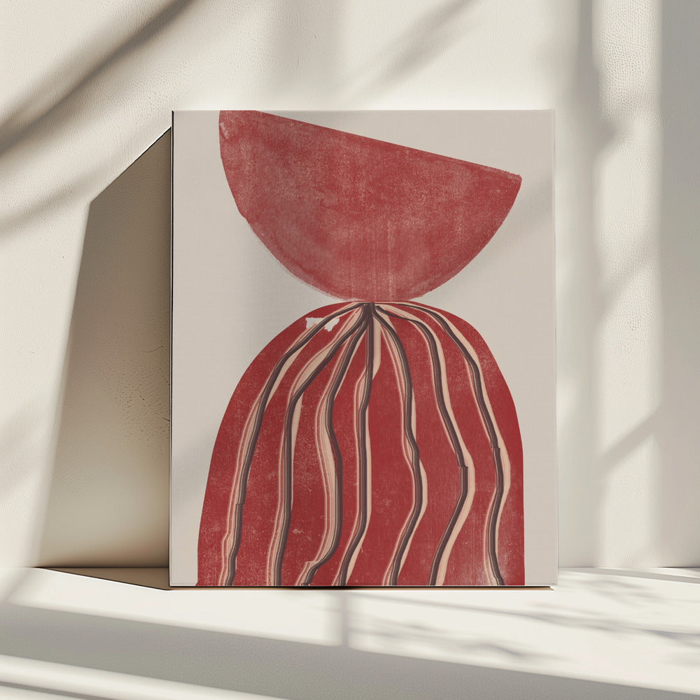 Crimson Silhouette | Canvas