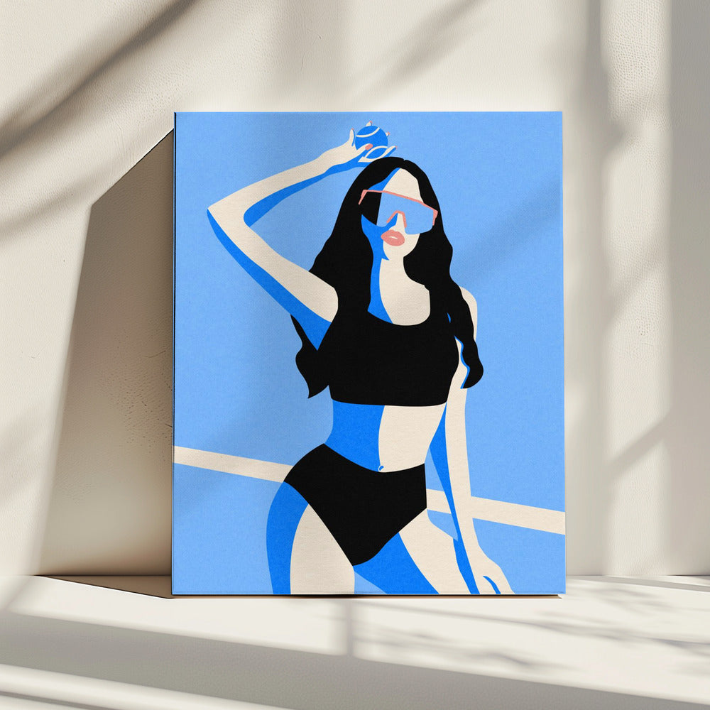 Blue Sport Girl | Canvas