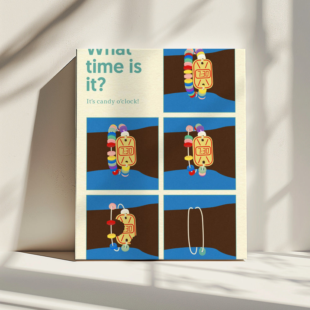 Poster Candy Clock | Canvas