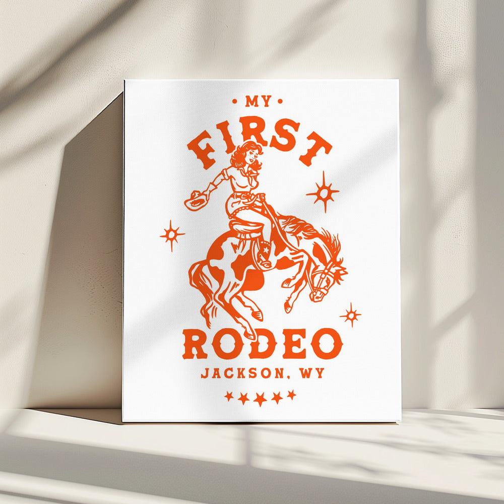 My First Rodeo Jackson Wyoming Horseback Cowgirl | Canvas