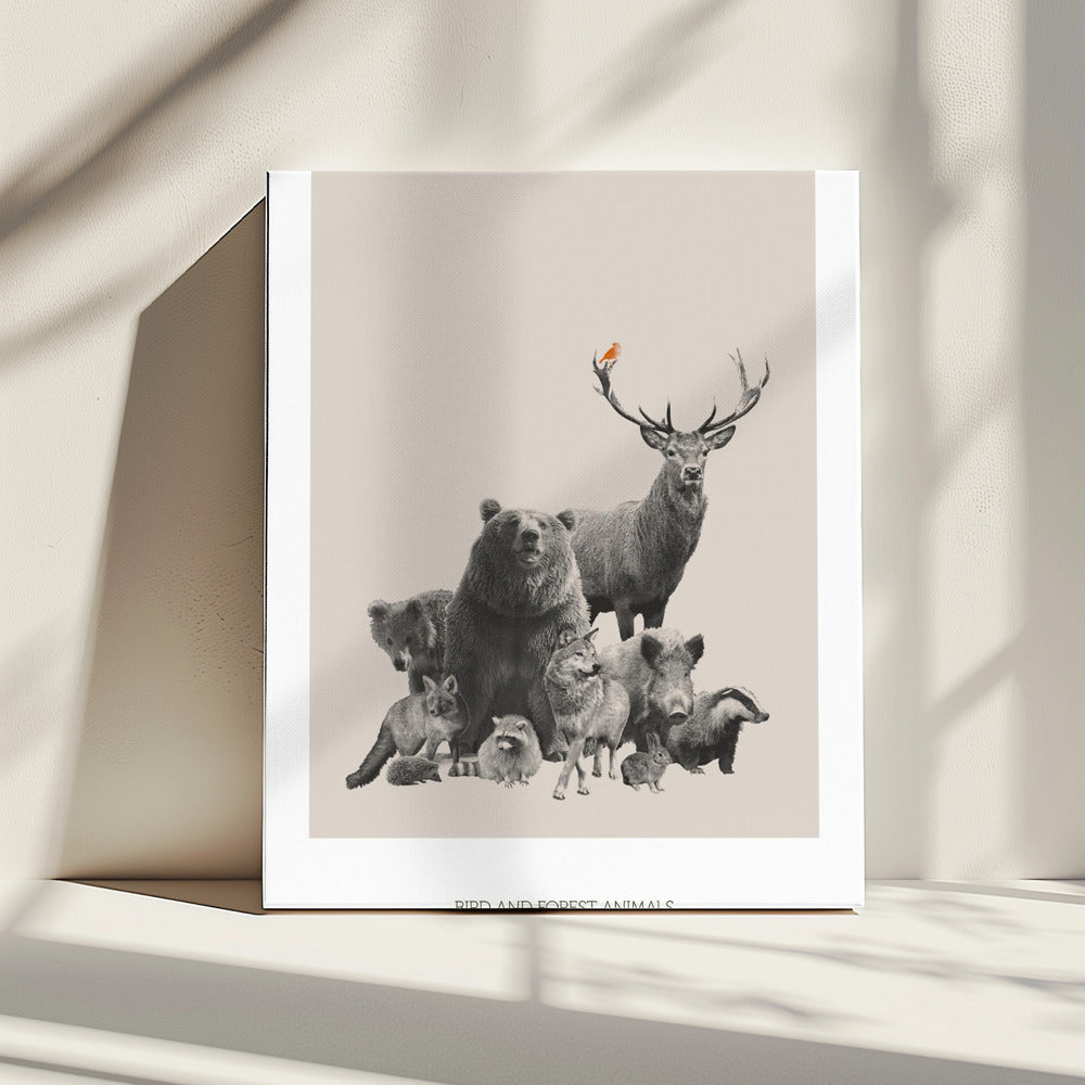 Bird and Forest Animals | Canvas