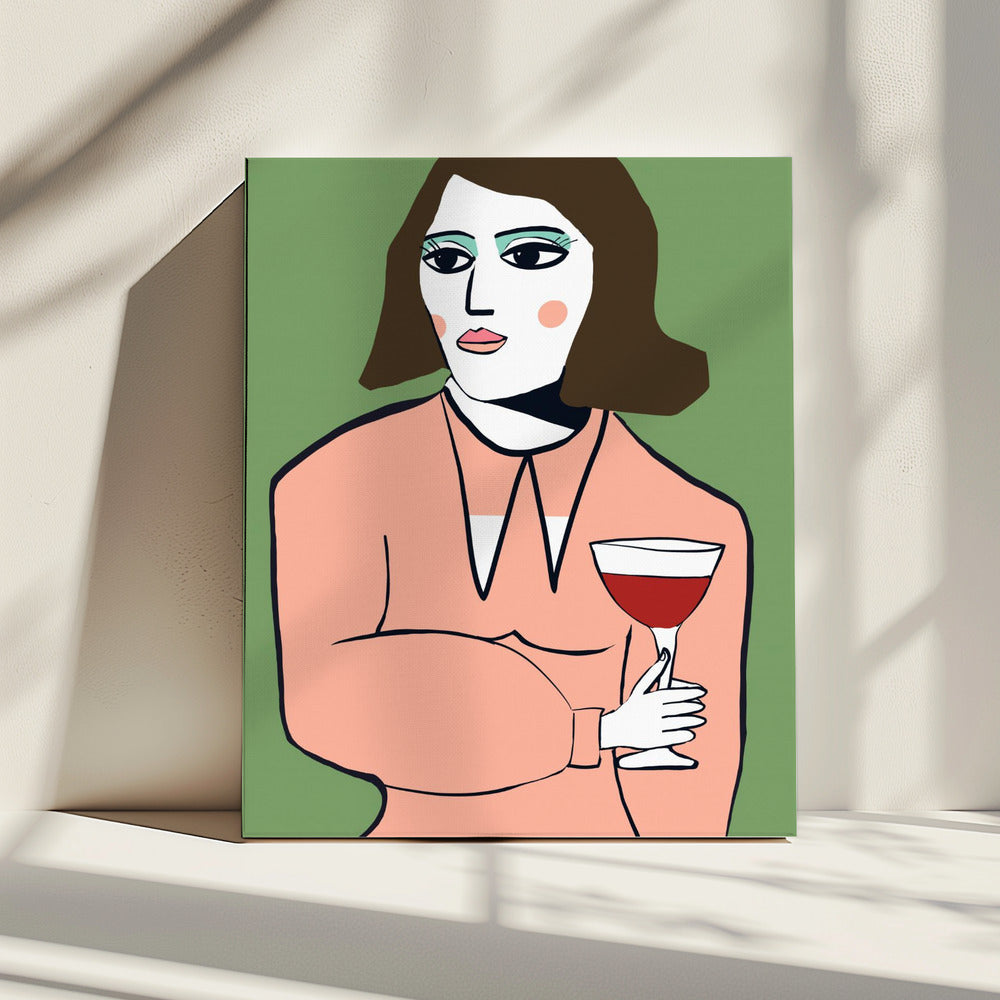 Wine lady | Canvas