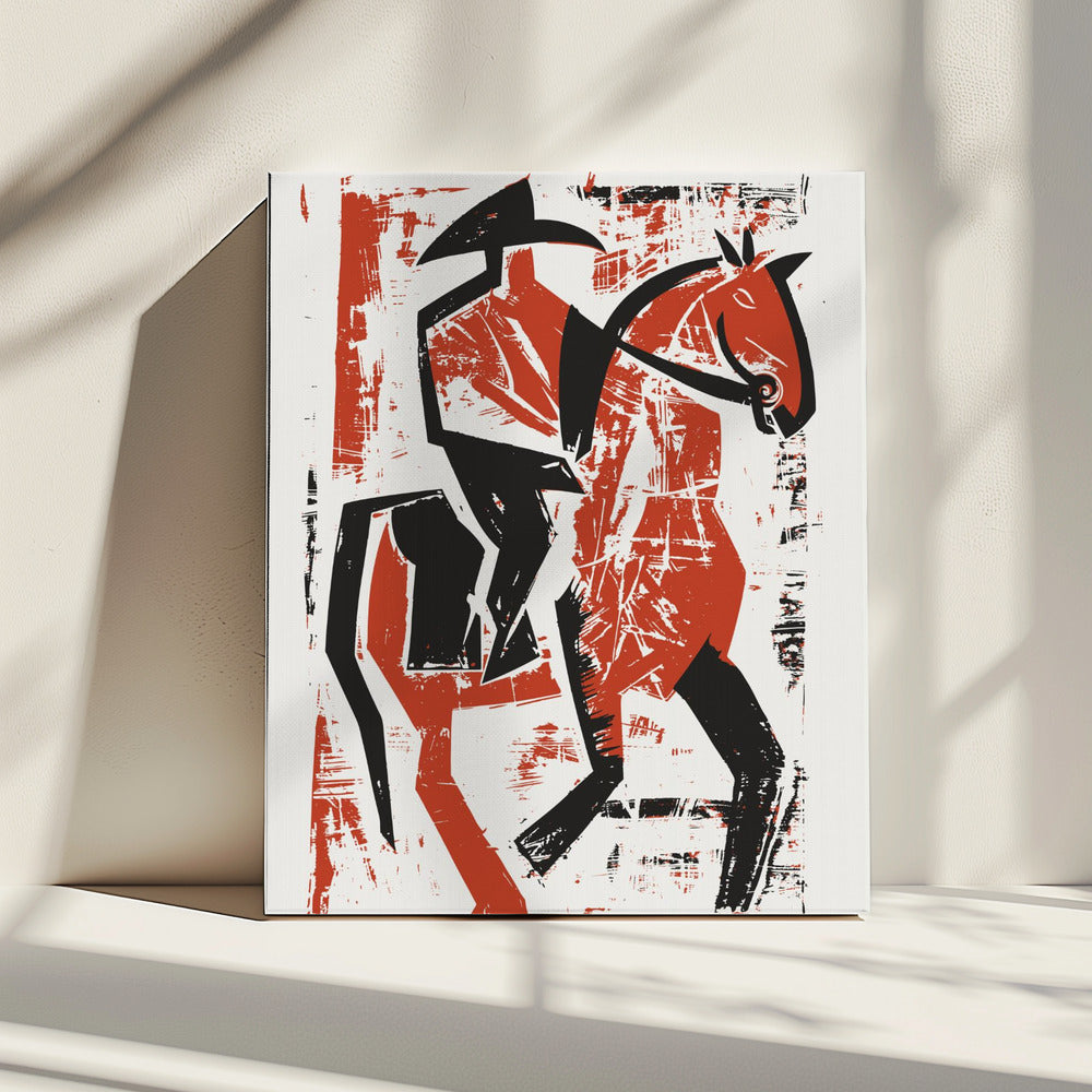 Abstract Horse Rider | Canvas