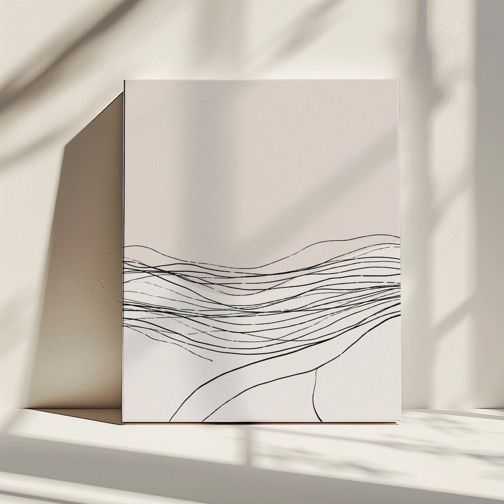 Calm serene line art nordic decor | Canvas