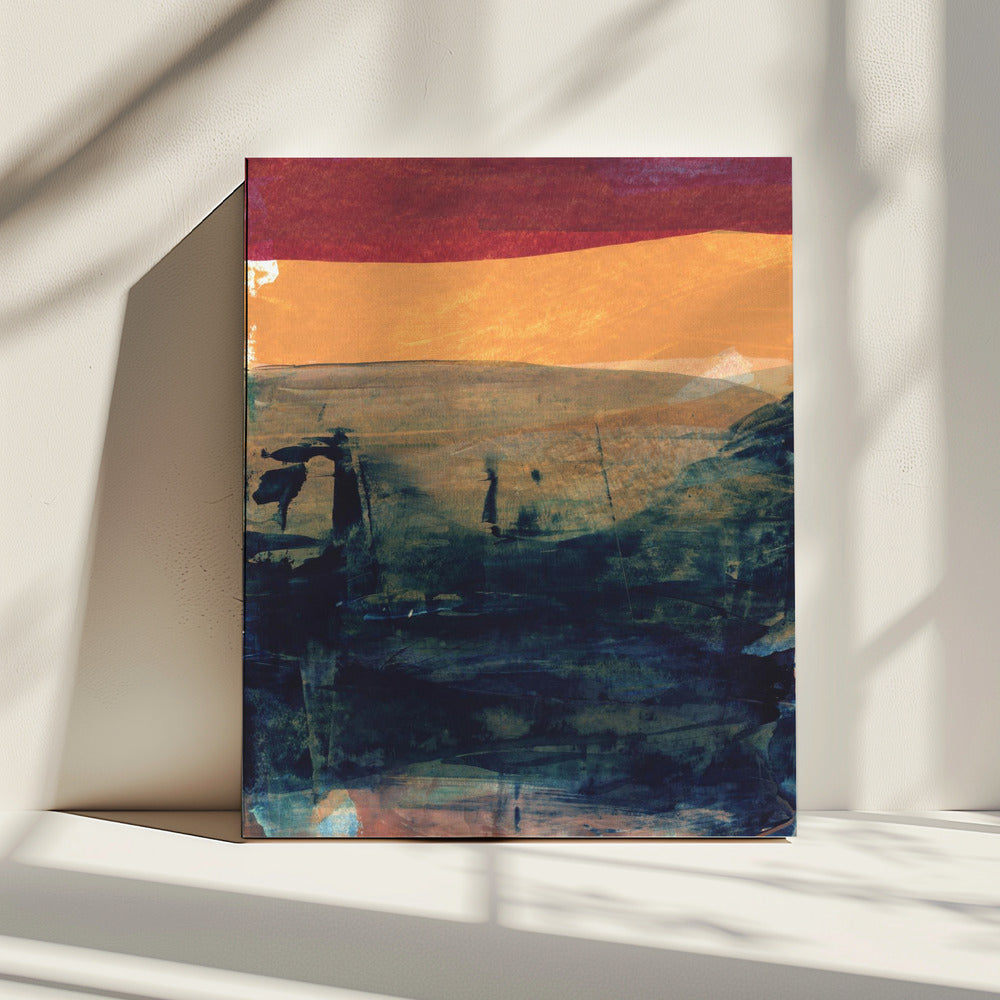 Blend Of Earthy Tones And Vibrant Teal | Canvas