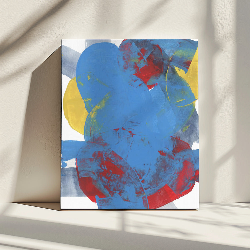 Abstract Blue Red Yellow Shapes 2 | Canvas