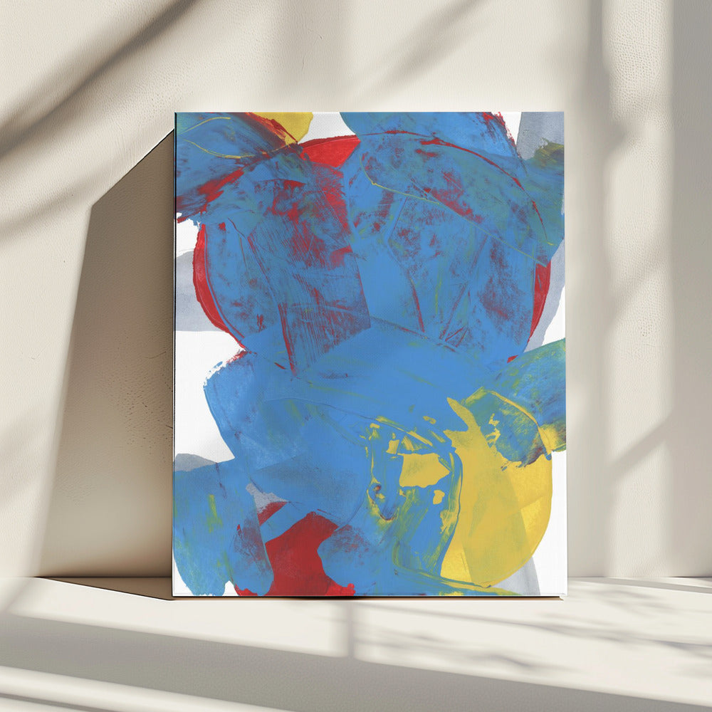 Abstract Blue Red Yellow Shapes 1 | Canvas
