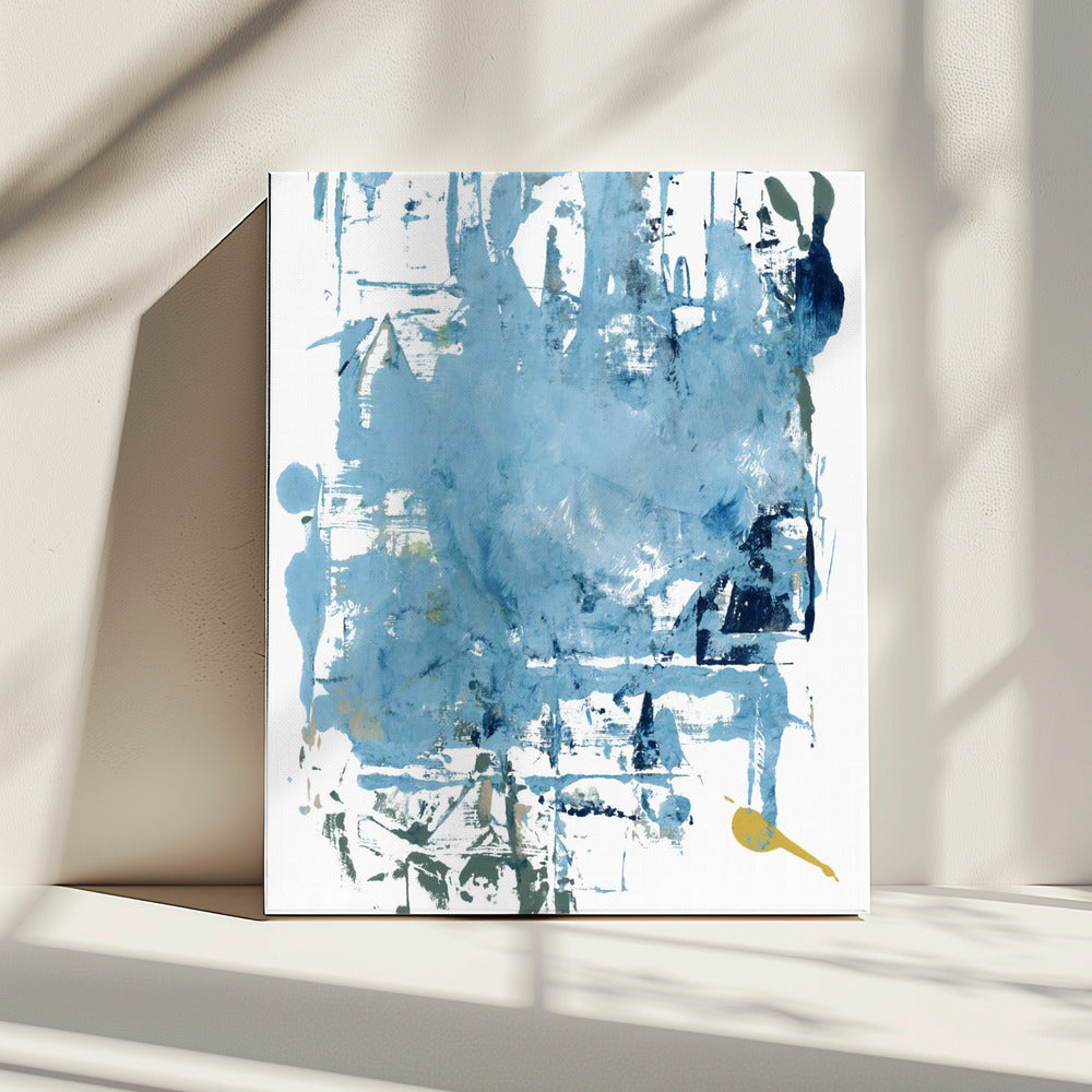 Abstract Blue Scrapes 1 | Canvas